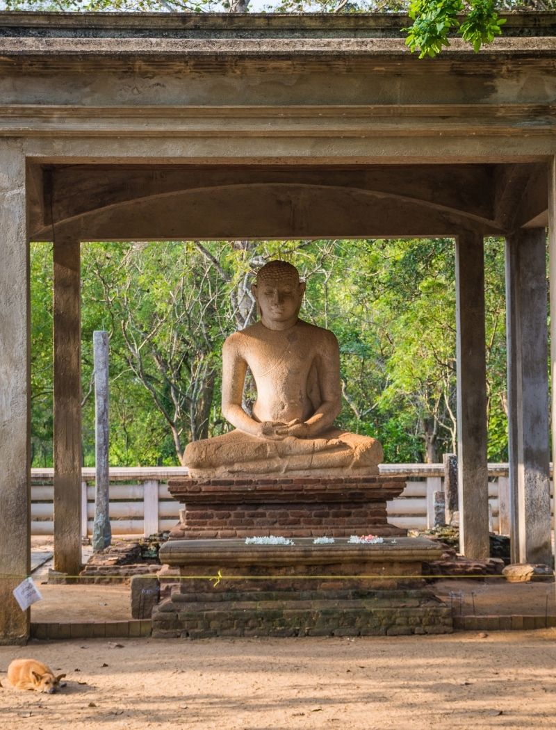Samadhi Statue in Anuradhapura Sri Lanka